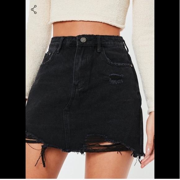 ripped black skirt